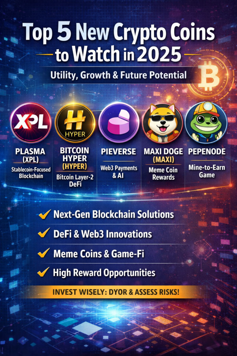 Top 5 New Crypto Coins to Watch in 2026 Utility, Growth & Future Potential