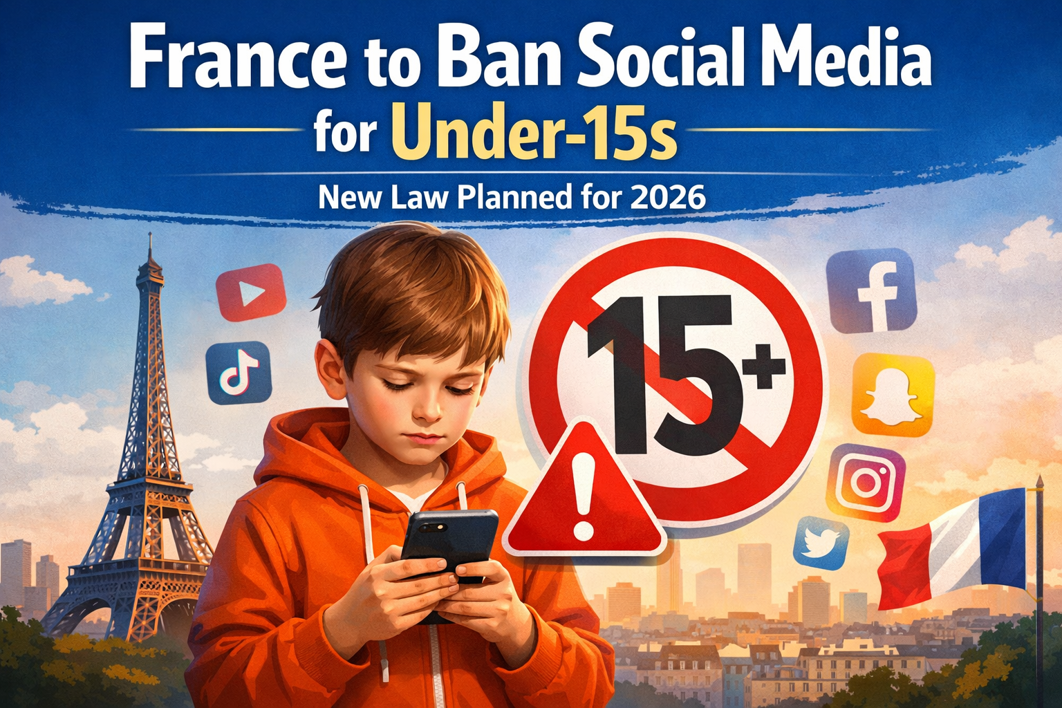 France to Ban Social Media for Children Under 15 by 2026